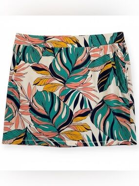 Talbots Skort - Plus Size 2X, Tropical Print, Elastic Waist Band,
Good Condition